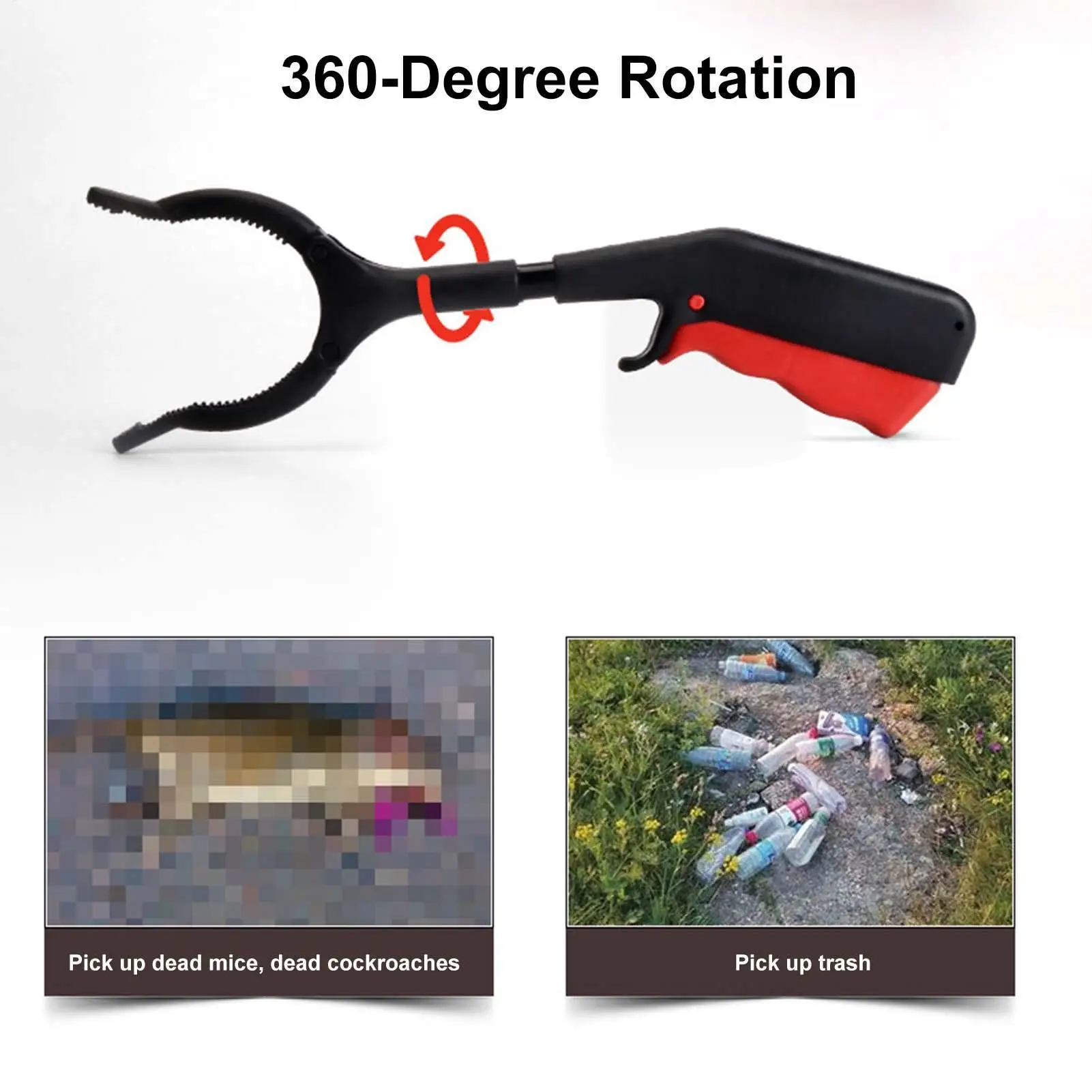Grabber Tool Trash Pick up Stick with Anti-Slip 30cm garbage grab bucket Easy to use Jaw Rubbish Tong Reaching Assist Tool