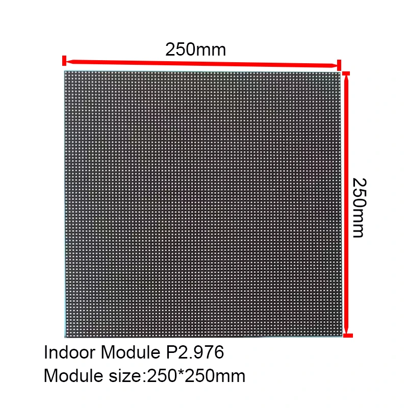 2 pçs/lote P3.91 Intdoor SMD LED Display Módulo 250x250mm Full Color módulo LED Publicidade Tela Módulo P2.976/P4.81