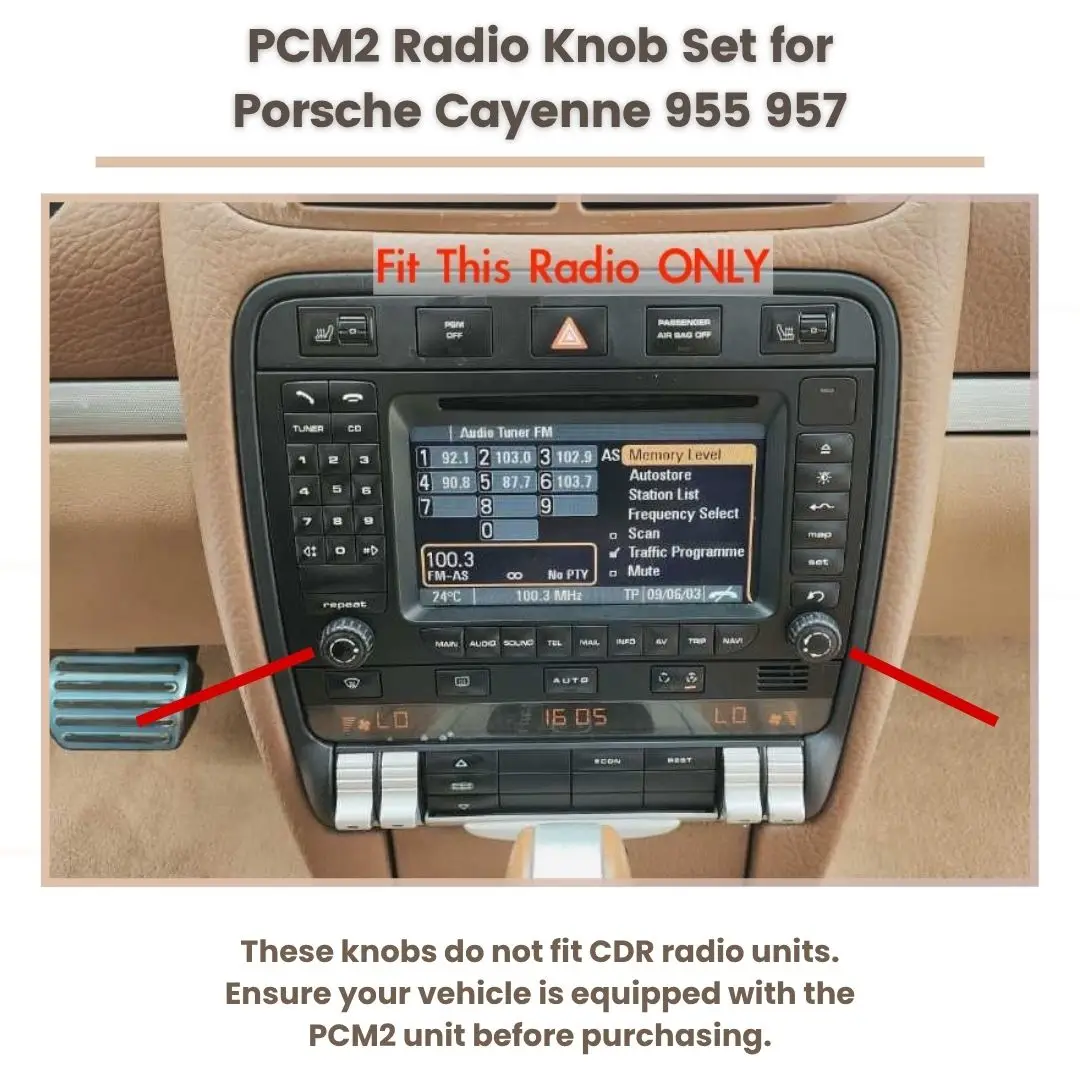 مجموعة مقابض راديو PCM2 المميزة | لبورشه كايين 955 957 | الاستبدال المباشر | تعزيز المتانة #5