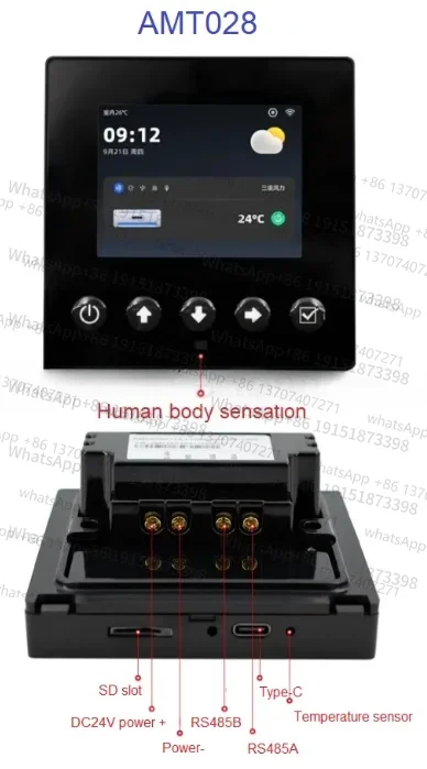 86mm壁掛けパネル-28インチまたは4インチ-スマートプログラマブルhmiタッチスクリーン-tft-lcd-rs485-modbus-rtu-カラーディスプレイ-タッチパッド