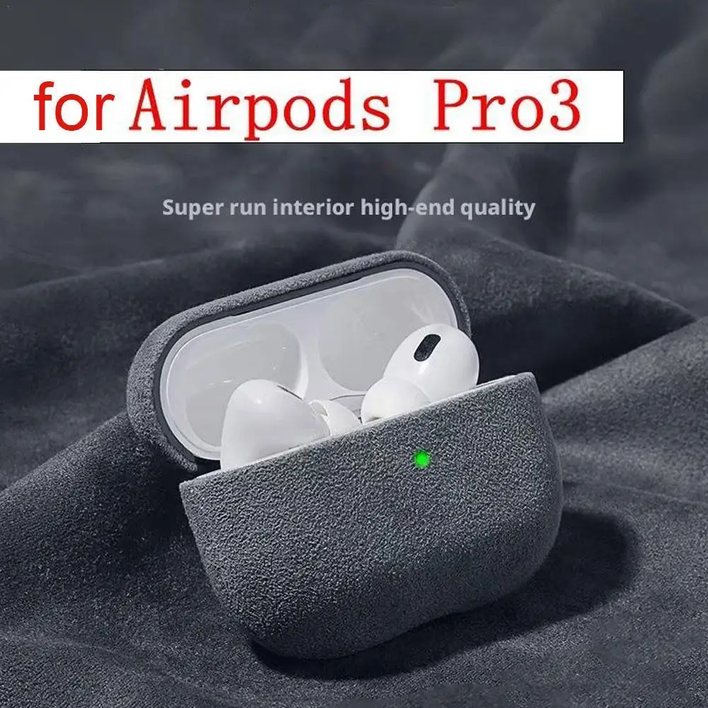 Kopfhörerhülle für AirPods Pro 3, Wildleder, luxuriöse Schutzhülle, Bluetooth-Headset, drehbare Pelzabdeckung, dünne Schutzhülle, 2025, NEU