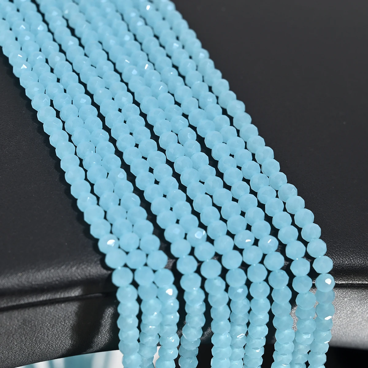 110 Stuks 4MM Kunstmatige Kristallen Glazen Kralen Platte Ronde Helder Facet Losse Spacer Bead voor Sieraden Maken DIY Armband ketting