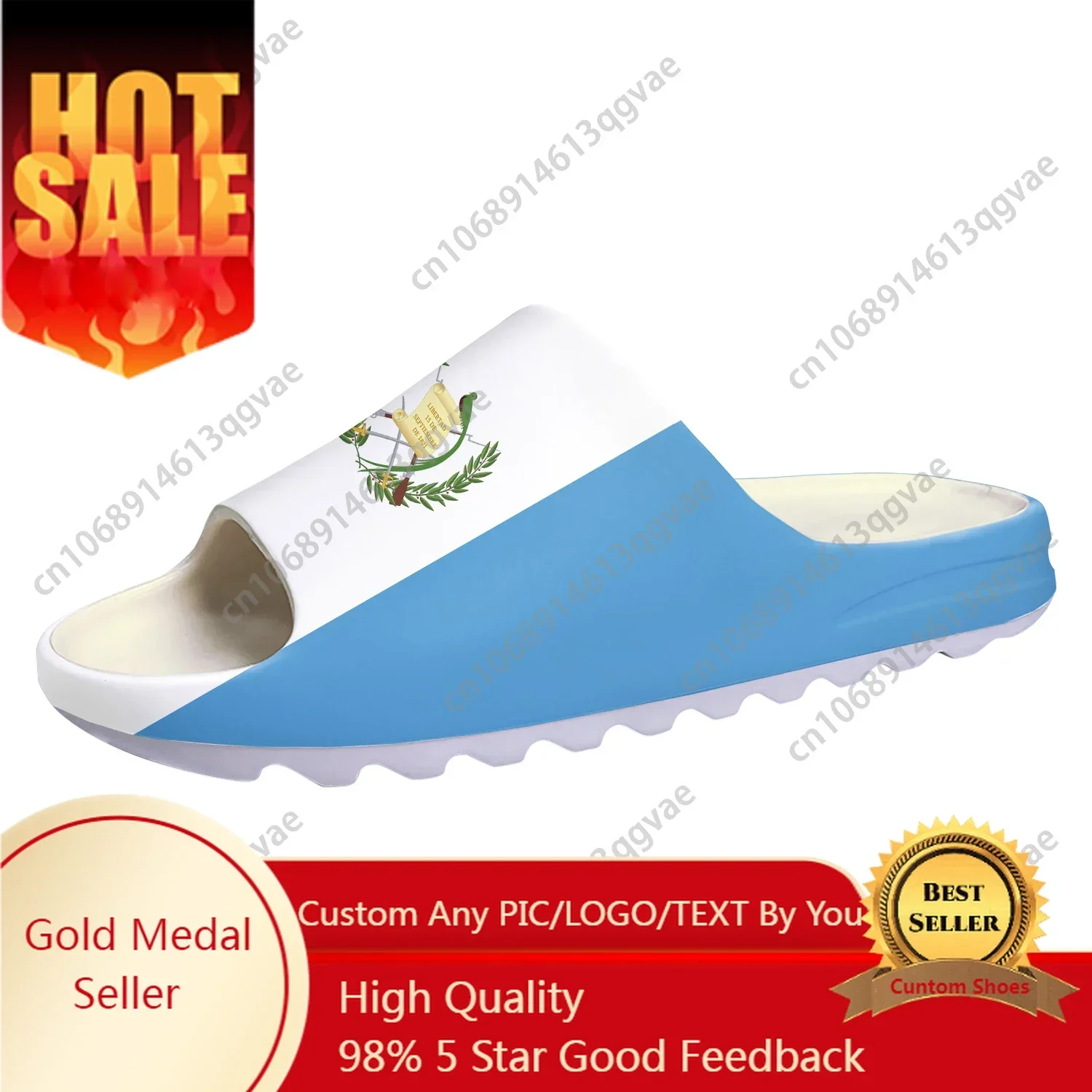 Guatemalan Flag Soft Sole Sllipers Home Clogs Step on Water Shoes Mens Womens Teenager Beach Guatemala Customize on Shit Sandals