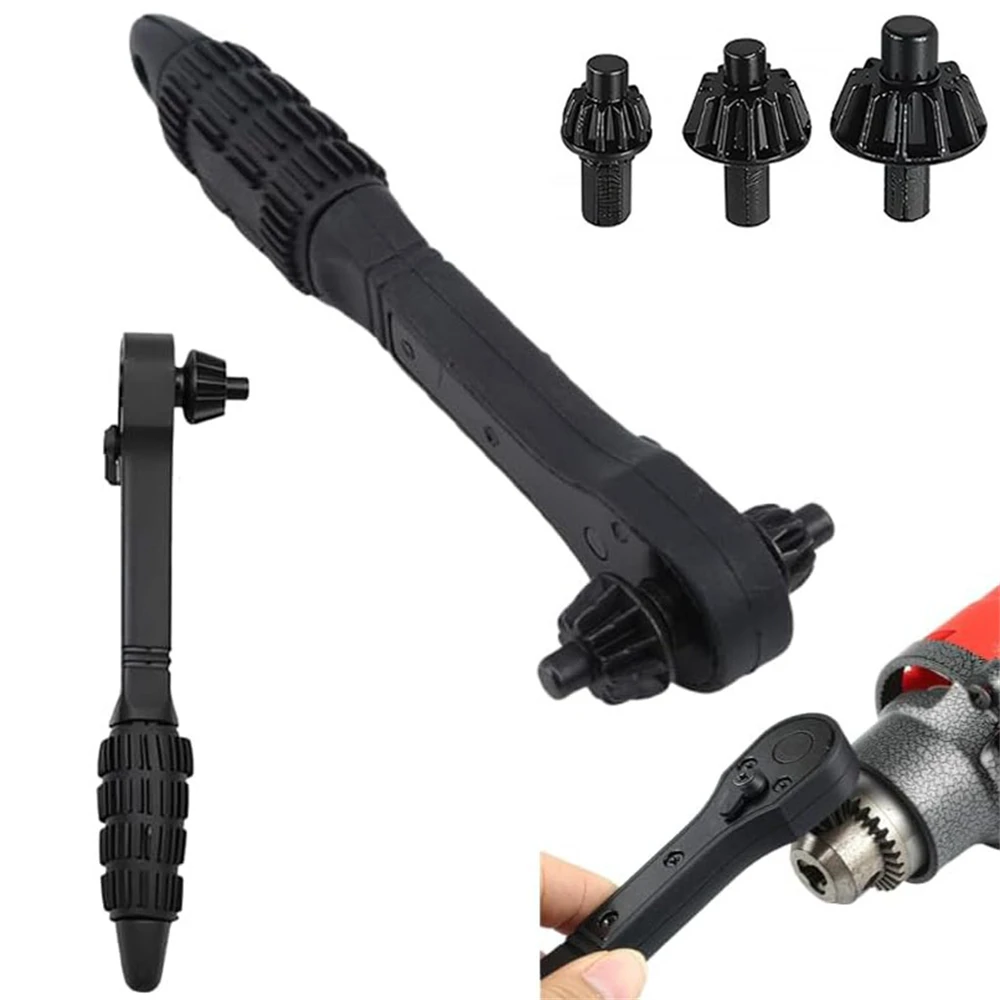 

Interchangeable Drill Chuck Key Wrench Ratchet Spanner For Drill Press Clamping Three-jaw Key Handgun Drill Accessories