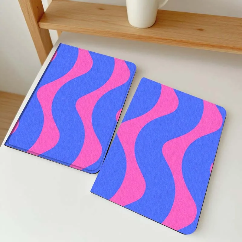 

Pattern Blue Pink Wavy Lines Case For Vivo IQOO Pad2 Pad3 Pad5 Air SE Pro 12.1 12.3 13 11.5 11 inch Tablet