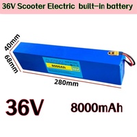 36V 18650 Battery 8000mAh 10S3P Rechargeable Lithium Battery For 36V Scooter Electric built-in battery.