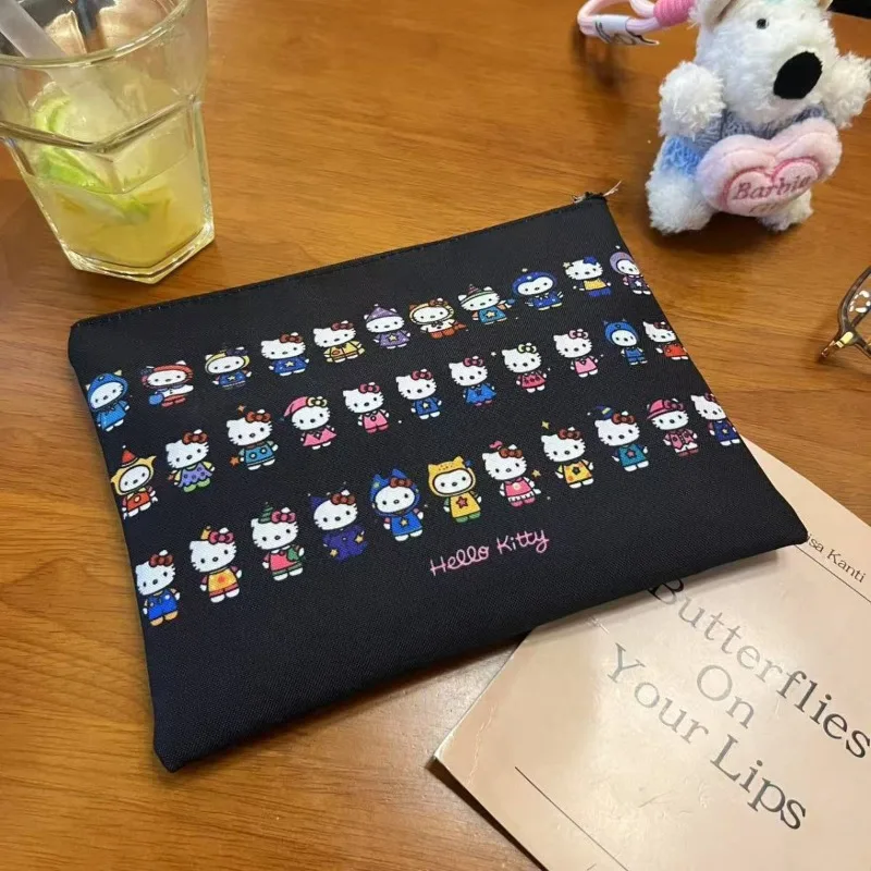 

Hello Kitty Makeup Bag Cute Anime Handheld Women Accessories Versatile Storage Decoration Supplies Kawaii Girl Gift Wholesale