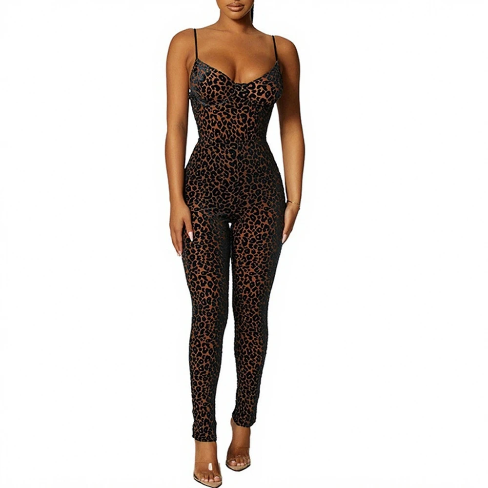 

Повседневный облегающий комбинезон с круглым вырезом, декоративный элемент, женские универсальные длинные брюки, модный стиль