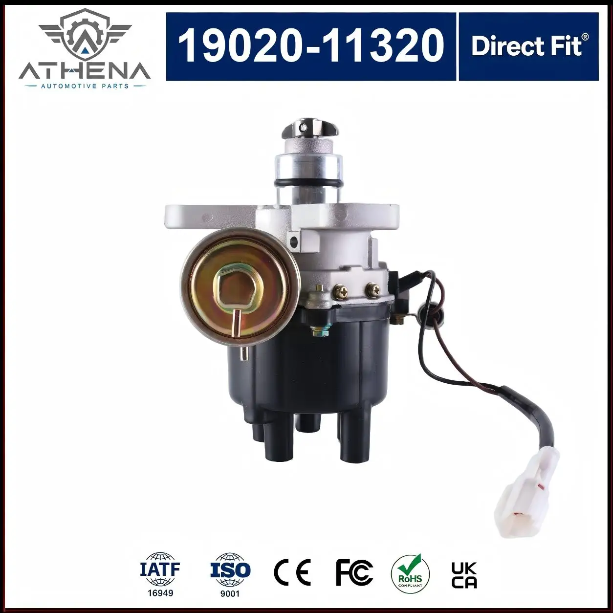 19020-11320 Ignition Distributor Single Vacuum Advance Assembly For Toyota Tercel EE90 Corolla Starlet 2E 1.3L Carburetor Engine