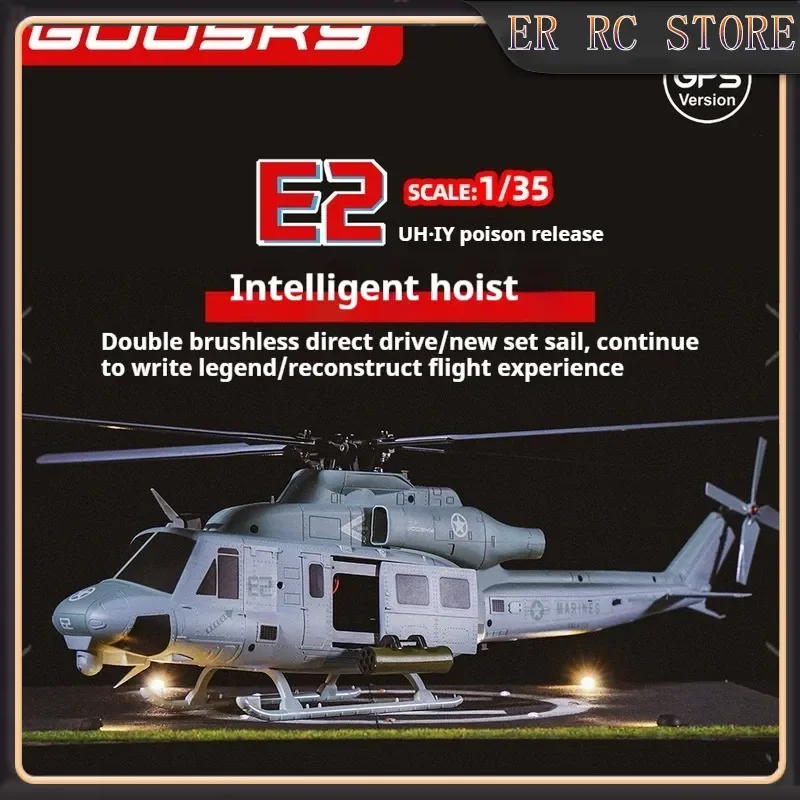 

Goosky RC E2 GPS Интеллектуальный вертолет с дистанционным управлением Электрический БПЛА UH-1Y для профессионалов и обучения для новичков с камерой