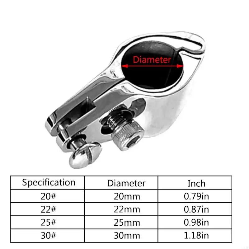 U1JF Marine Stainless Steel Slide Hinged Boat Bimini Top Fittings Polishing Surface