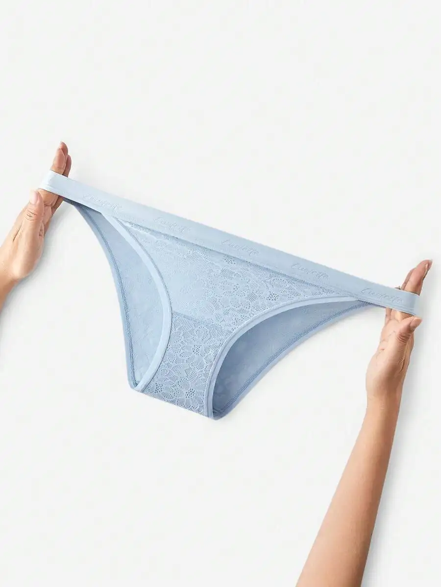 

Soft Airy Floral Lace Low-Waist Cheeky Panties For Women