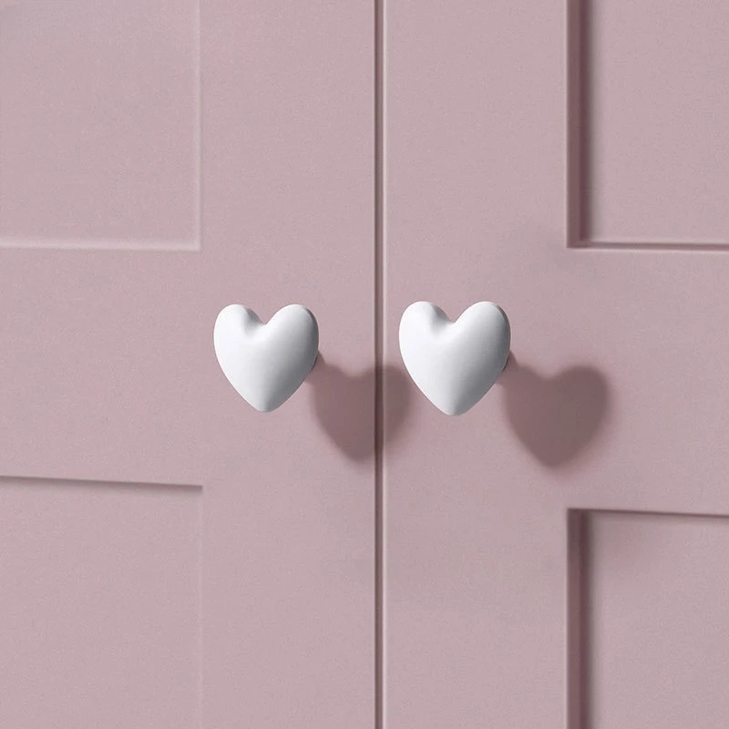 

Ручки шкафа в форме сердца для детской комнаты, милые ручки для ящиков, ручки для шкафа, домашний декор, мебельная ручка, кухонные аксессуары
