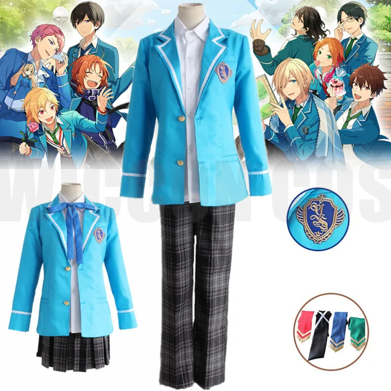 

Ensemble Stars Knights Cosplay Tsukinaga Leo Trickstar Hokuto Hidaka Narukami Arashi Aoi Yuta Akehoshi Subaru School Uniforms