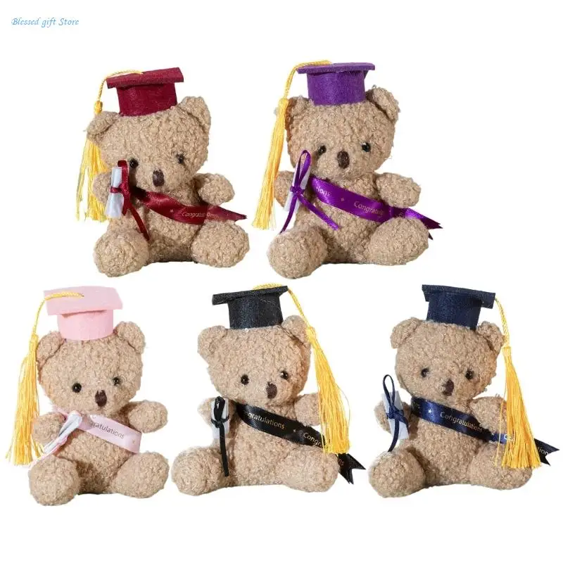 Plush Bear Toy in Graduation Hat Bachelors Gift Plush Toy Animal