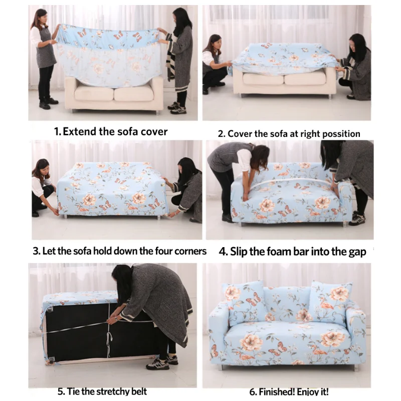 Elastic 1/2/3/4 Seater Sofa Covers for Living Room Dustproof Cover for Sofa 3 Seats Adjustable Plaid Sofa Chaise Cover Lounge