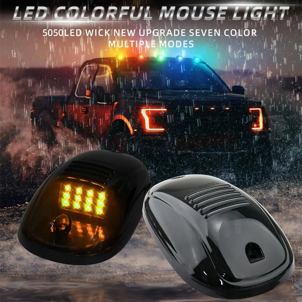 Фонари для кабины на солнечных батареях, маркер для кабины roof12 LED для Dodge RAM F150, цветная крыша пикапа, RGB мышь, фотопанель с B P3W1