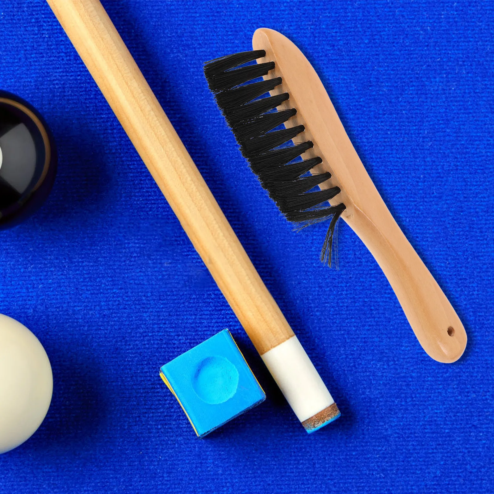 

Billiard Table Cleaning Brush Wooden Head PVC Bristles Effective Pool Table Felt Rail Corner Cleaning Tool Essential Maintenance