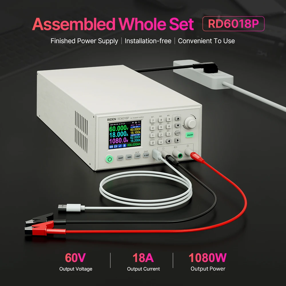 6018P Komplettset 60V 18A 1080W AC zu DC Digital einstellbares Laborbank-Netzteil zur Reparatur