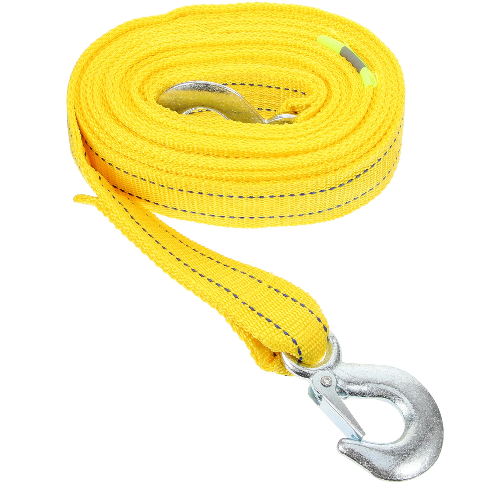 

4.8M 5 Ton Car Trailer Polyester Double Strand Thickened Tow Rope For Outdoor Recovery Winch Rope With Hooks Sturdy