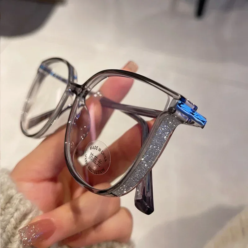 Women's Luxury Diamond Reading Glasses Men Oversized Cat Eye Far Sight Eyeglasses Blue Light Blocking Presbyopia 0+1.0+1.5+4.0