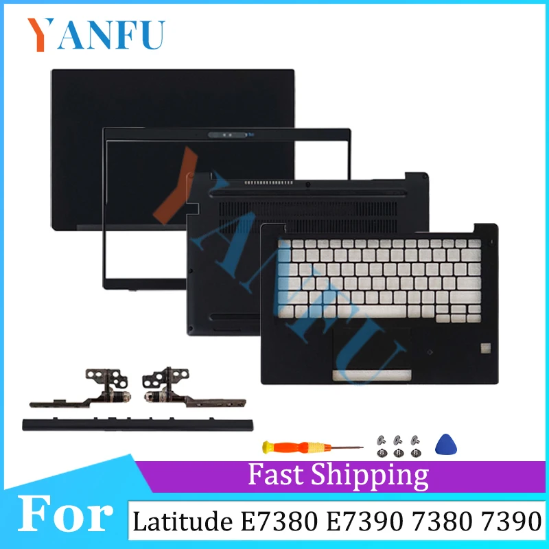

Новый нижний корпус для ноутбука Latitude E7380 E7390 7380 7390, задняя крышка ЖК-дисплея, передняя панель, упор для рук A B C D, корпус