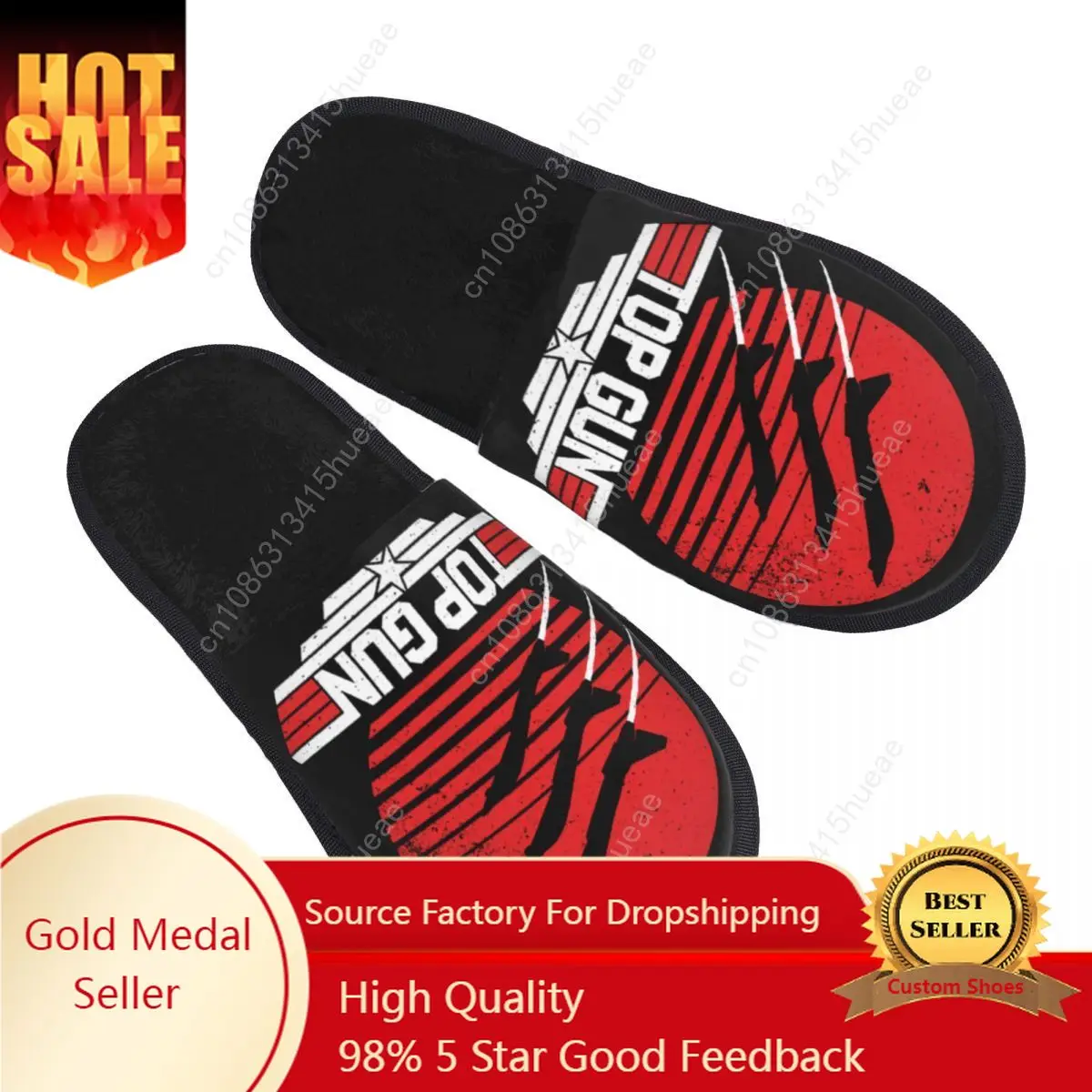 

Maverick Film Top Gun House Slippers Women Comfy Memory Foam Topgun Slip On Hotel Slipper Shoes