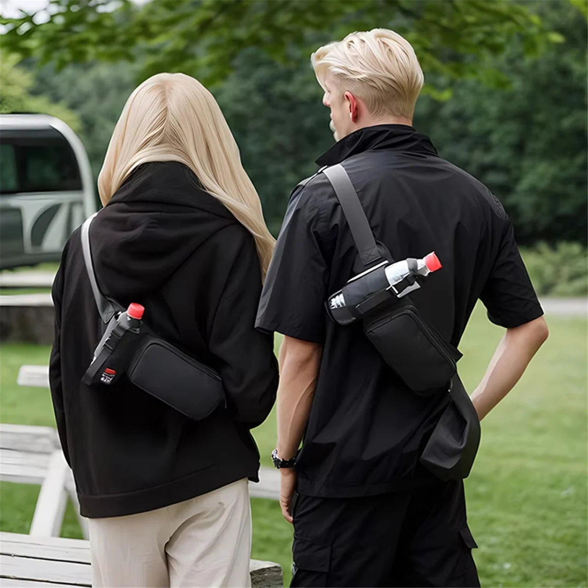 A71Z waterdichte sportheuptas met waterkokerhouder - fitness-sporttas voor hardlopen, crossbody-opslag, buitenactiviteiten