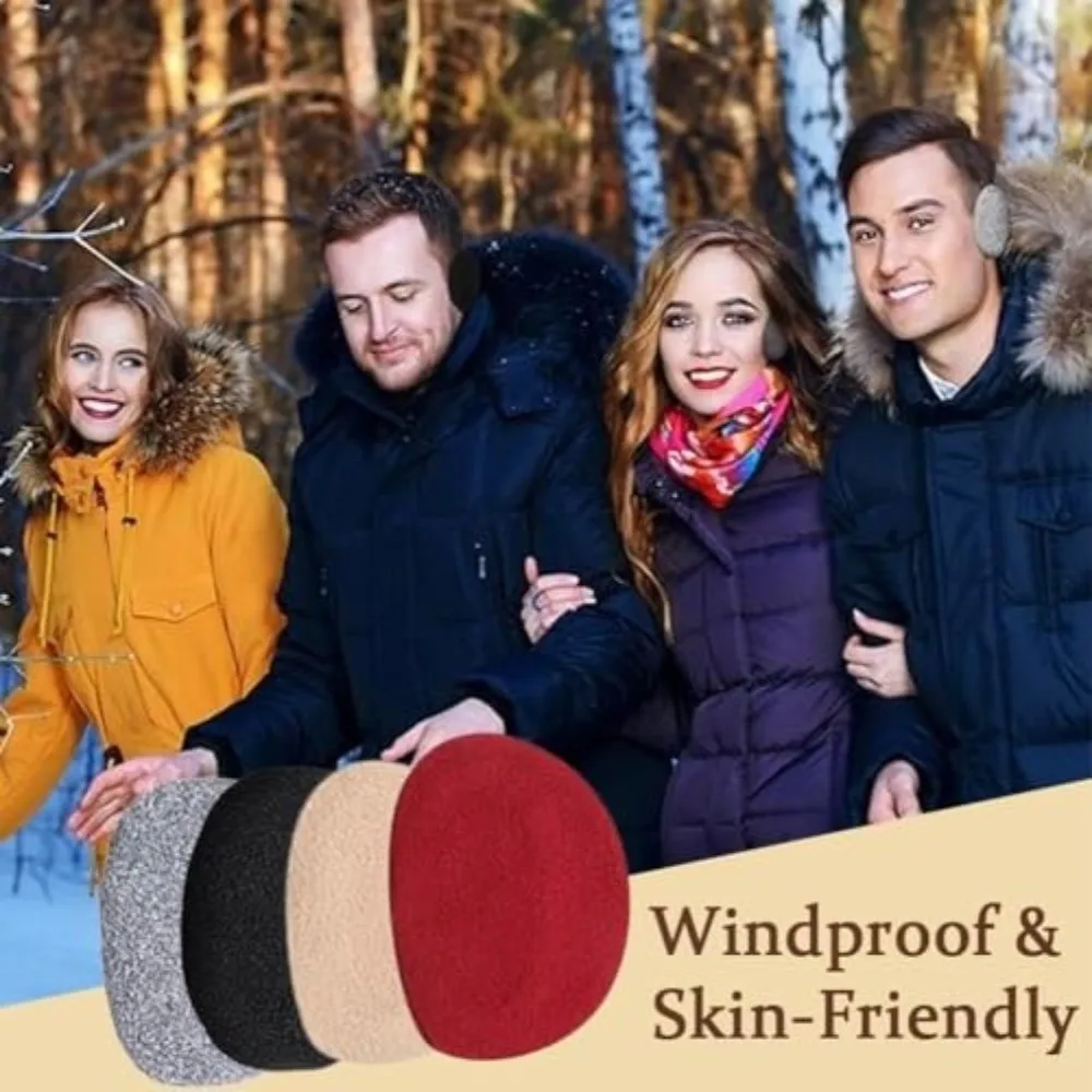 إكسسوارات عصرية من الصوف المنفوش بدون أشرطة لتدفئة الأذن أغطية أذن دافئة مقاومة للرياح لحماية الأذن غطاء للأذنين ناعم للأنشطة الخارجية