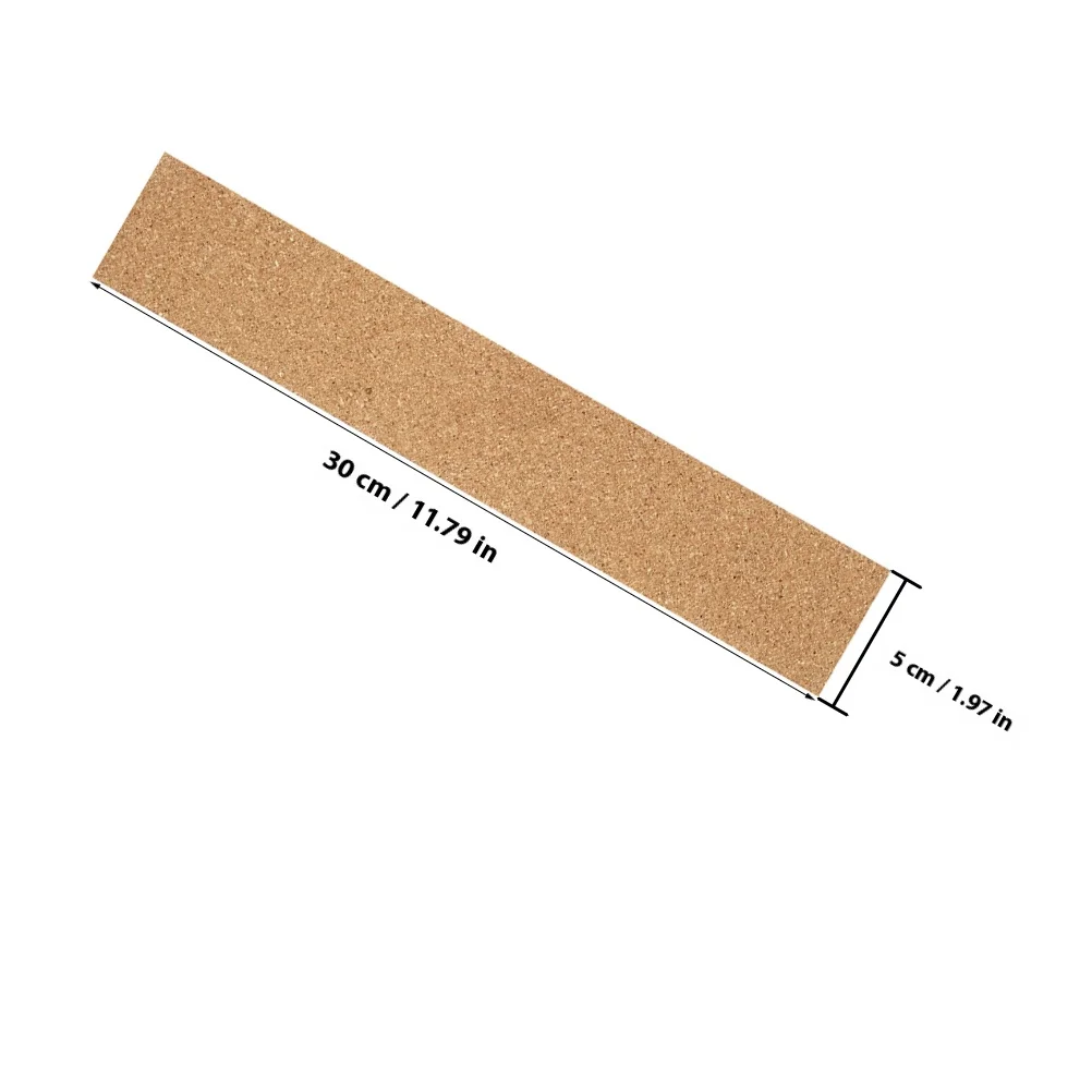 4 pçs tiras de barra de boletim de cortiça marrom natural sem moldura placa de memorando escritório casa mensagem tiras de parede fornecimento para casa