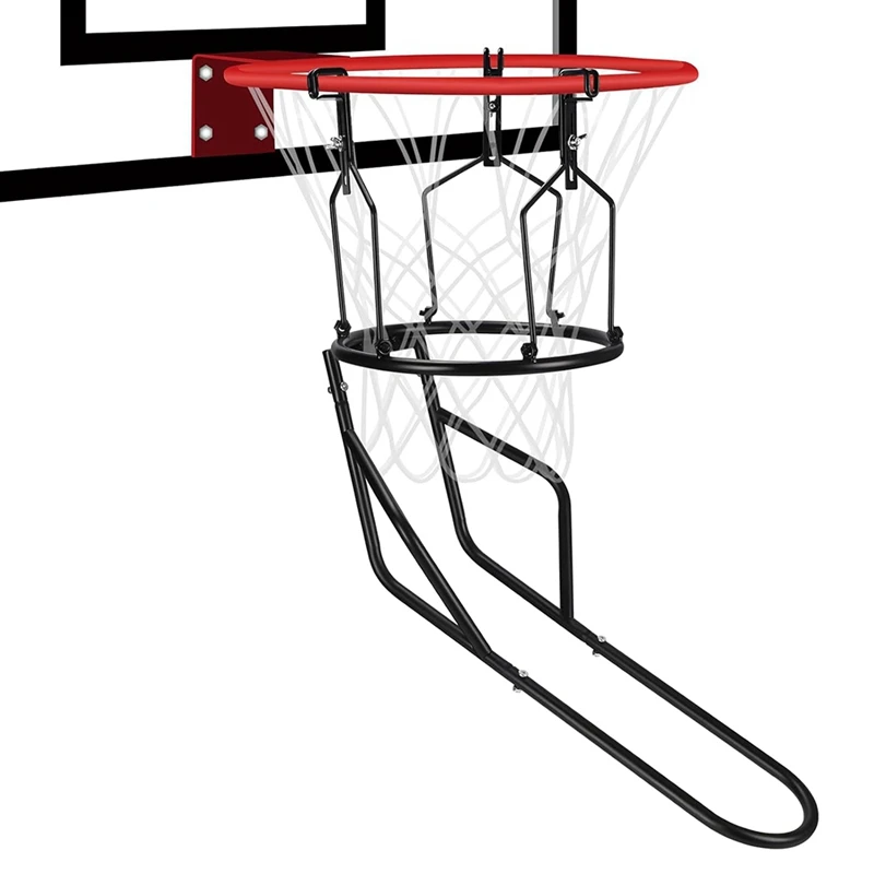 Basketball Return Attachment, Heavy Duty Basketball Rebounder With 3 Stable Large Hooks, Basketball Accessories