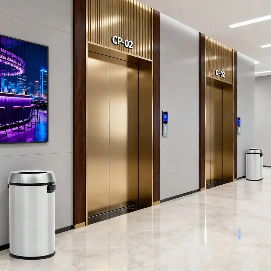 

65 Liter Stainless Steel Trash Can With Swing Lid Heavy Duty Commercial Round Bin For Office Restaurant Home