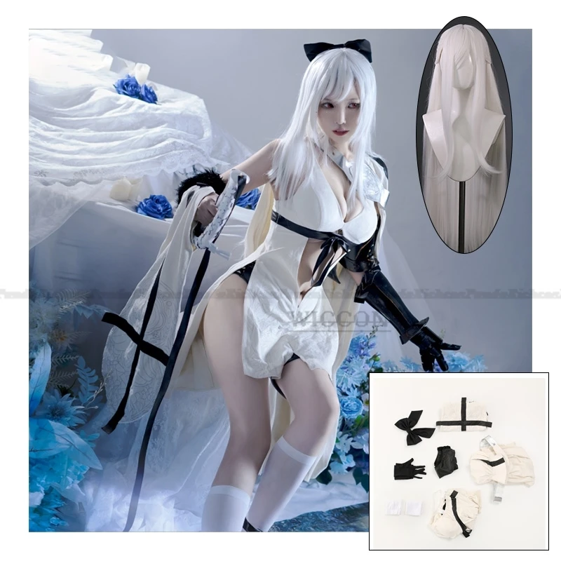 Drakengard 3 Costume Cosplay gioco Drag-on Dragoon Cosplay donne Sexy vestito bianco Costume Drakengard Zero Cosplay