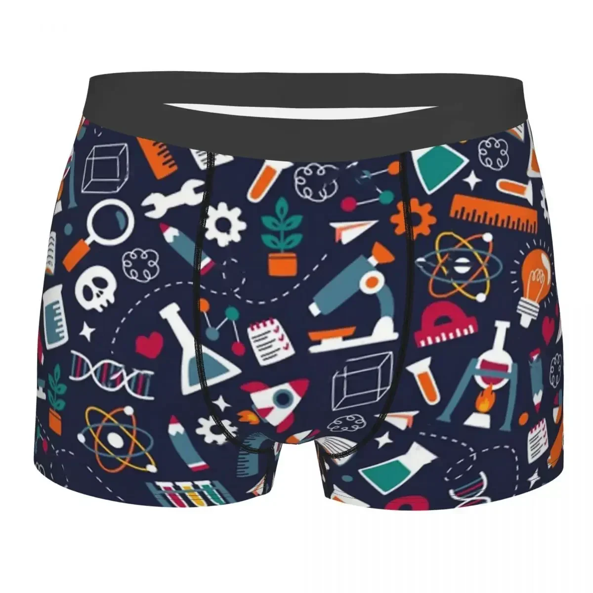 Novelty Boxer Shorts Panties Man Science Stuff Underwear Chemistry Chemical Breathable Underpants for Male Plus Size