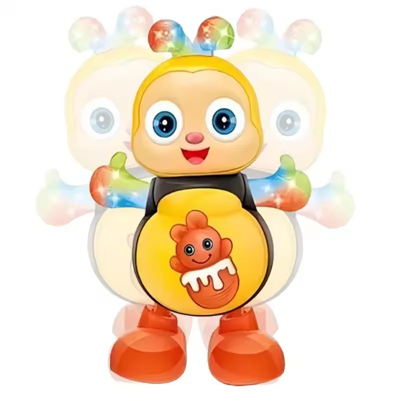 ボーカルおもちゃ漫画蜂電気おもちゃサウンドフラッシュ照明付き歌ダンス蜂音楽玩具子供インタラクティブ教育玩具ギフト