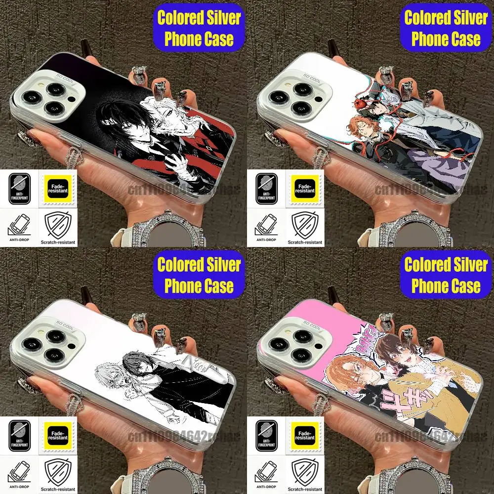 For Osamu Dazai Chuuya Nakahara Soukoku Bungo Stray Dogs Phone Case For iPhone 15,17,11,14,13,16,Pro,Max,Plus,Mini White Cover
