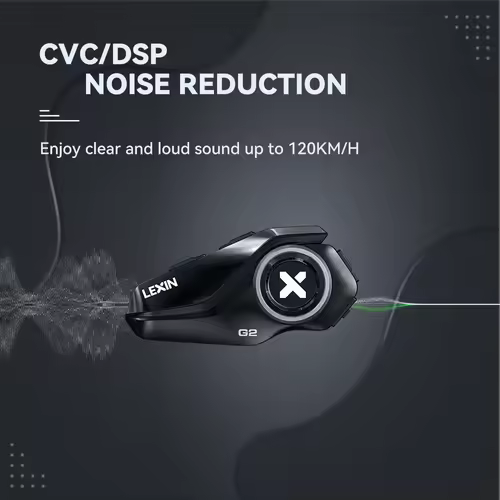 Lexin G2P Motorcycle Intercom Helmet Bluetooth Headsets,Handsfree Communicator Up to 6 Riders Interphone with FM Radio - Image 5