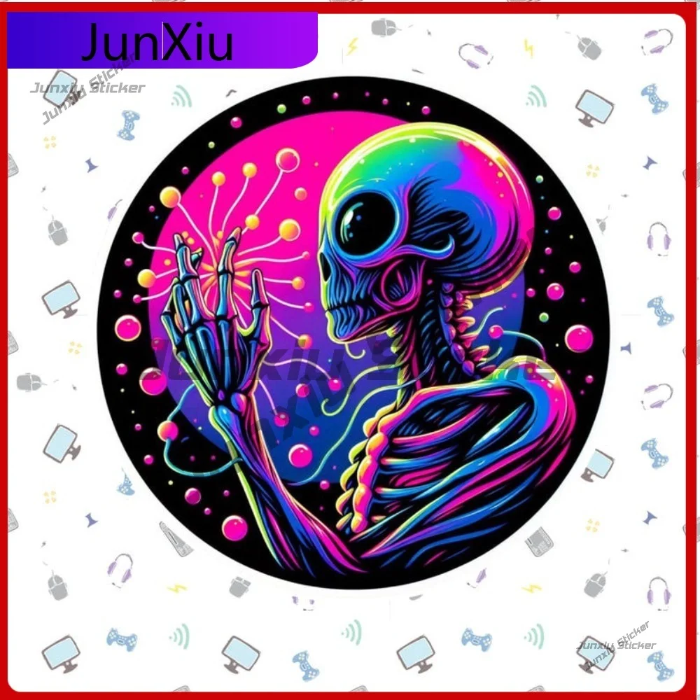

Funny Alien Sticker Waterproof UV Resistant Vinyl Decal Protective Outdoor Scratch Exterior Surface Sunproof Vehicle
