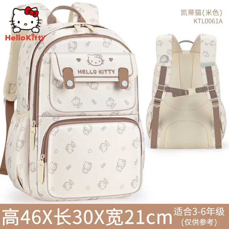 Sanrio New Hellokitty Schoolbag Female Student Cartoon Cute Children Lightweight and Large Capacity Good-looking Backpack