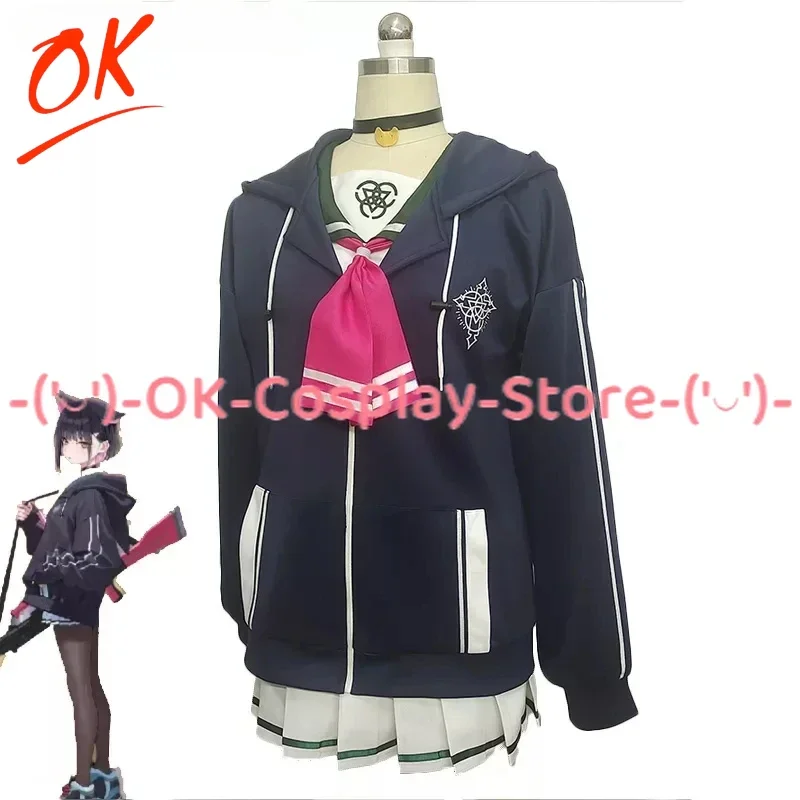 OK Kazusa Cosplay Costume Game Blue Archive Roleplay Outfits JK Hooded Coat Shirt Skirts Suits Halloween Carnival Party Uniforms