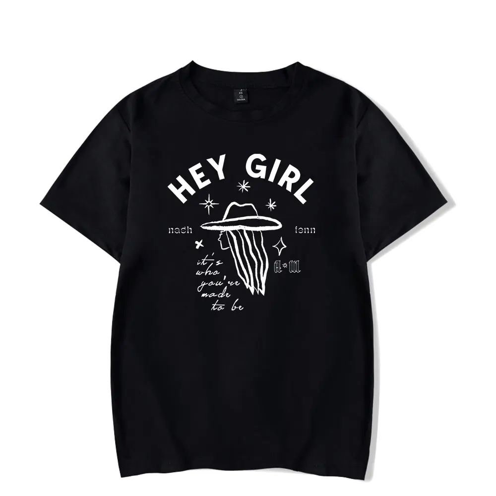 Anne Wilson Hey Girl Short Sleeve Tee Women Men Crewneck Fashion T-shirt