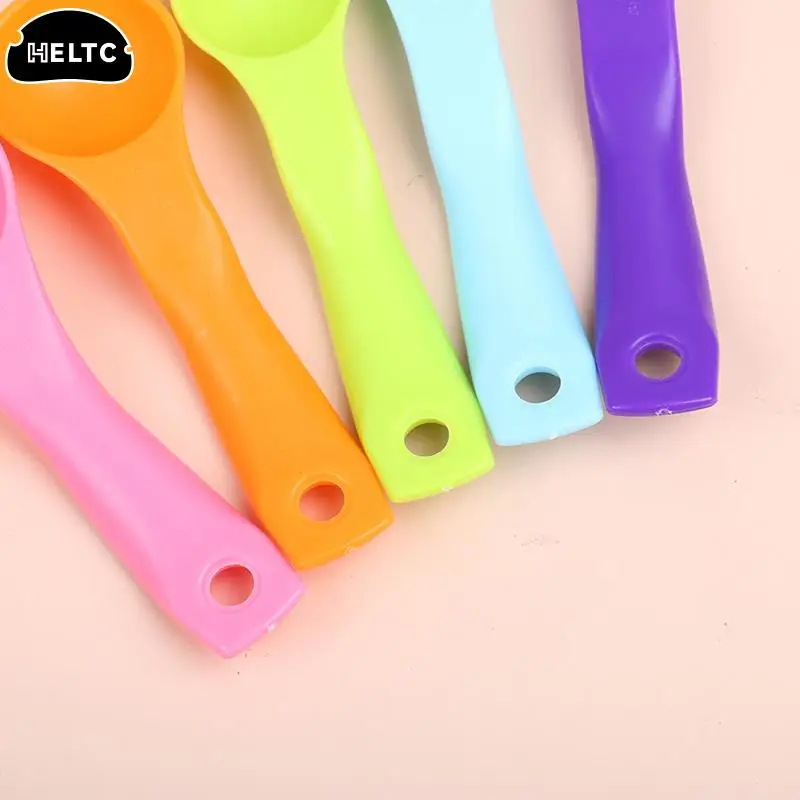 1/5PC Home Measuring Spoon Set Double Scale Measuring Spoon Ml/g Cake Baking Flour Measuring Cups Pink Plastic Measuring Spoon