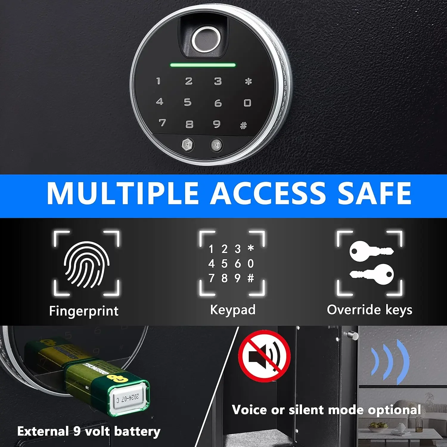 Rifle Safe 5 Gun Safes Quick Access Biometric Rifle Safe Gun Cabinets for Rifles and Shotguns Gun Safe for Rifles Storage Easier