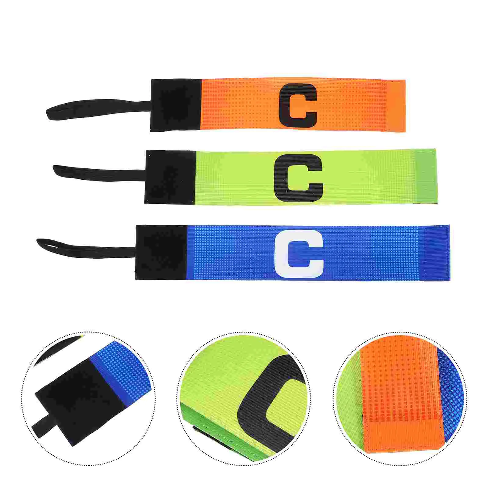 3 Pcs Football Captain Armband for Sports Leader Soccer Match Armbands Outdoor Child