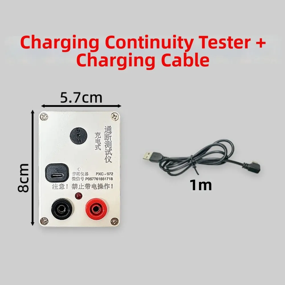Continuity Tester with 9V Battery Support Buzzer Alarm and LED Signal for Wire Loop and Connection Verification