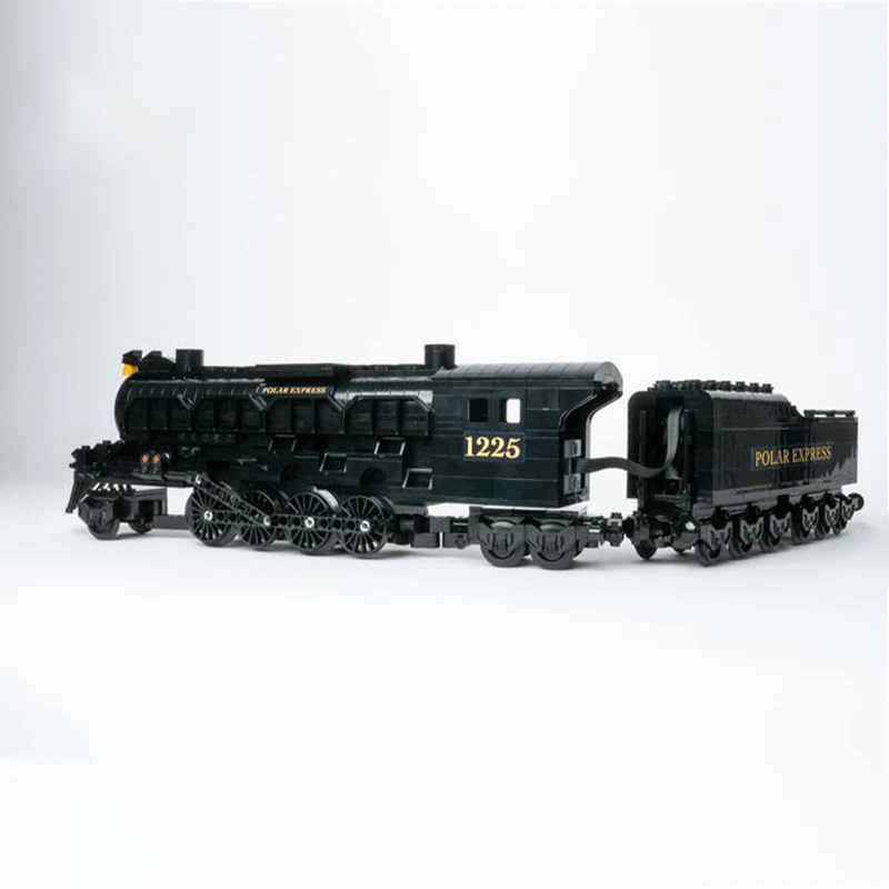 الكلاسيكية الرجعية قطار سلسلة القطبية اكسبرس قاطرة البخار MOC اللبنات DIY بها بنفسك تجميع الطوب الفضاء لعبة تعليمية إبداعية