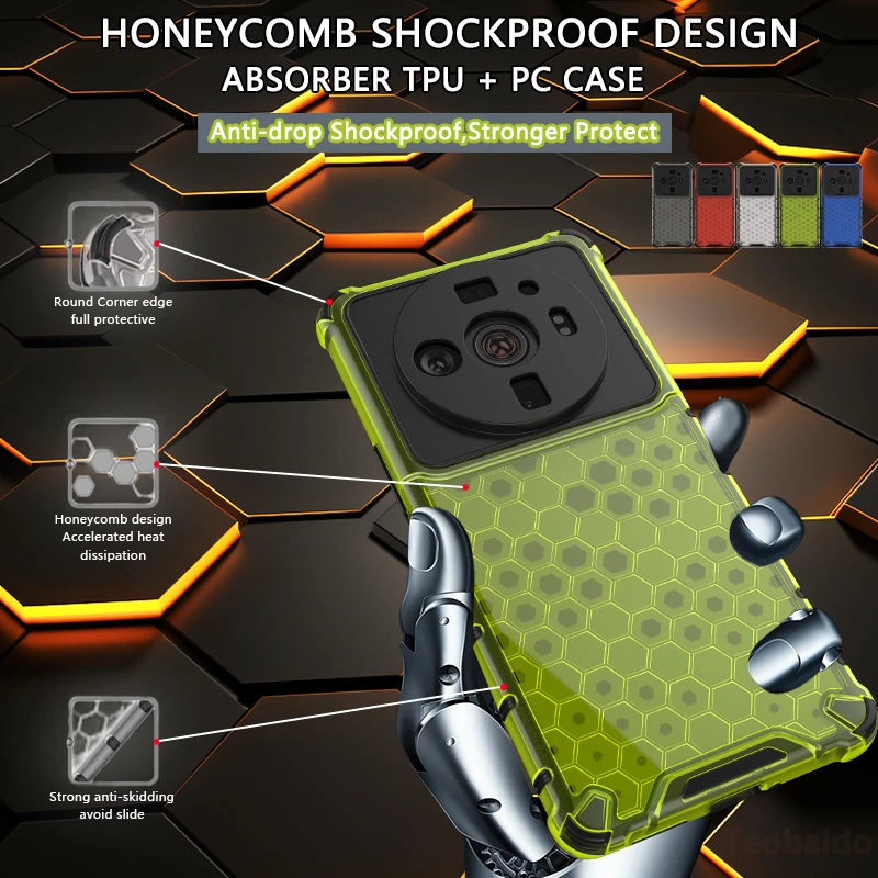 

For Xiaomi Mi 12S Ultra Case Shockproof Armor Silicone+PC Transparent Phone Case For Xiaomi Mi12S Ultra 12sultra Hard Back Cover