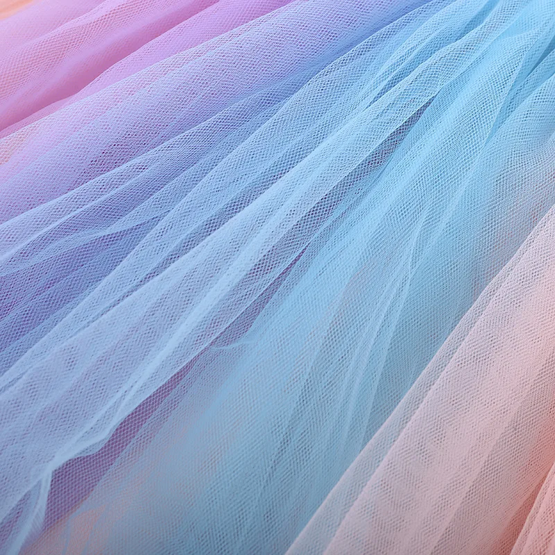 Girls Pastel Tutu Skirts Kids Ballet Dance Tulle Pettiskirt Underskirt Tutus Children Birthday Party Banquet Costume Skirt Gift