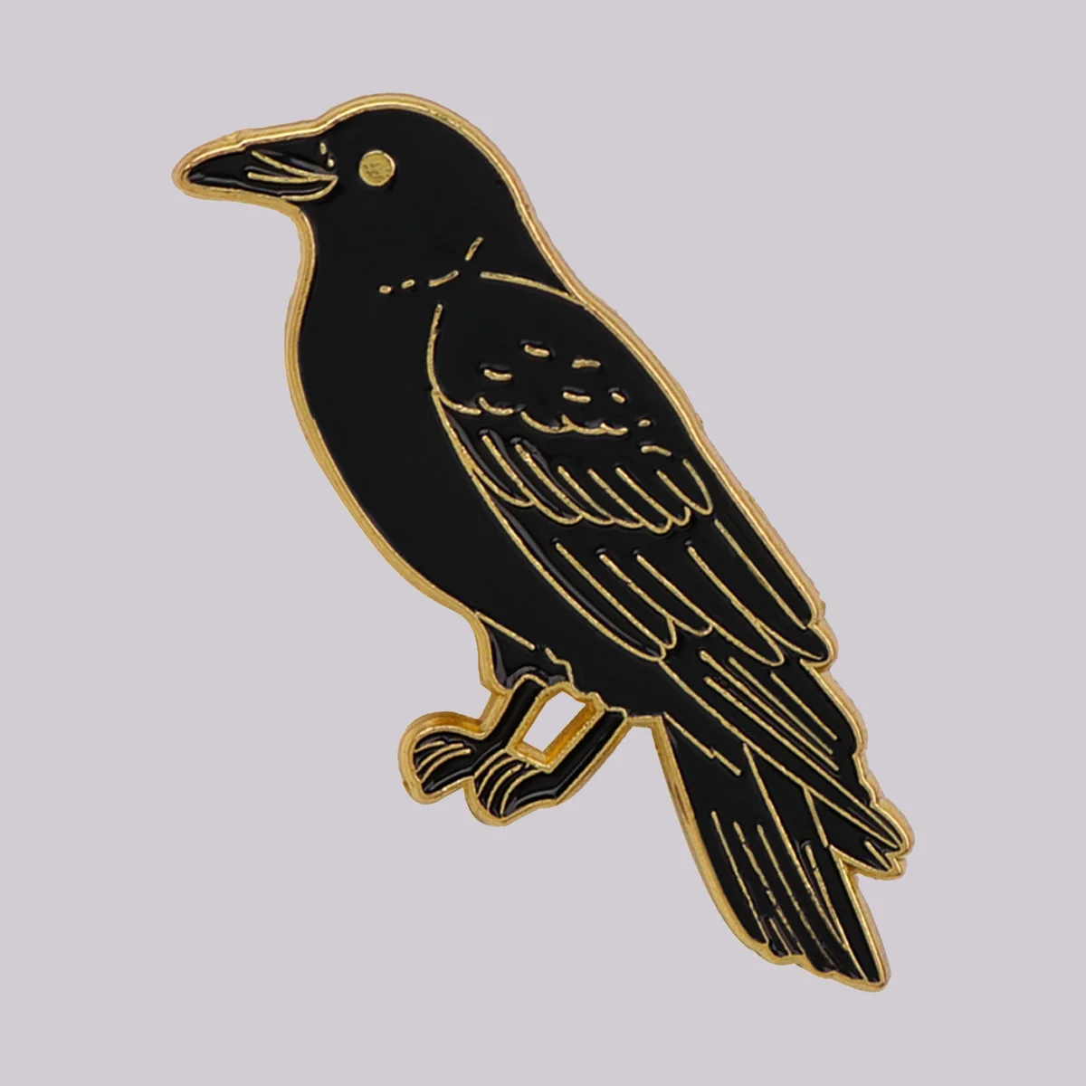 Schwarze Krähe Emaille Pin Punk Brosche Pines Anstecknadeln Abzeichen auf Rucksack Kleidung Accessoires Hexe Schmuck Freunde Geschenke