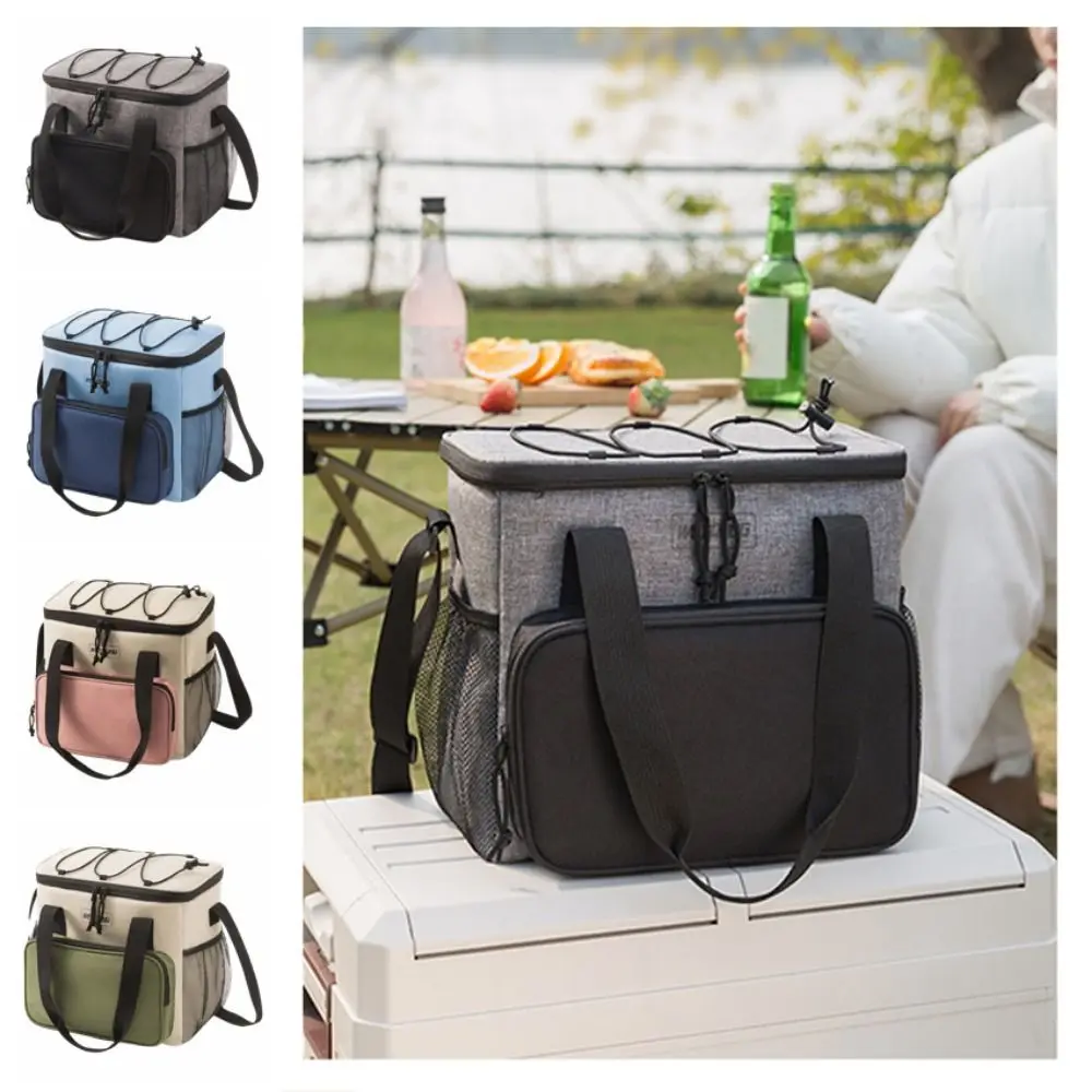 Leakproof Insulated Ice Bag Large Capacity Handheld Insulated Thermal Bag Durable Oxford Cloth Insulated Food Bag Travel